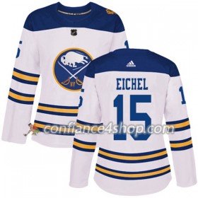 Adidas Maillot de Hockey Buffalo Sabres Jack Eichel 15 2018 Winter Classic Blanc Authentic - Femme